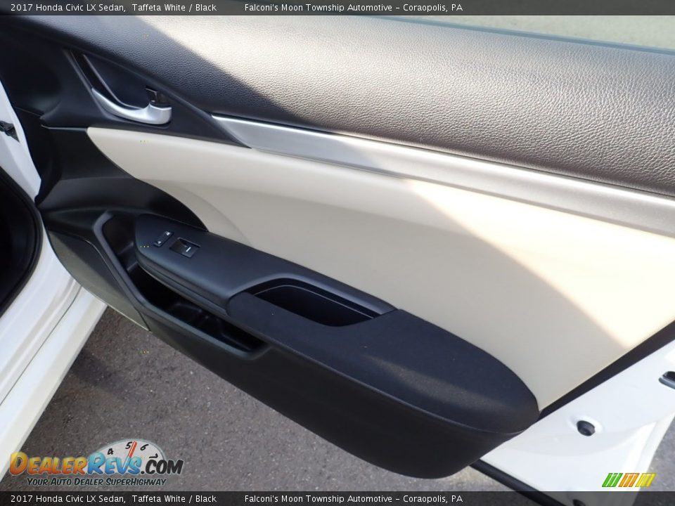 2017 Honda Civic LX Sedan Taffeta White / Black Photo #12