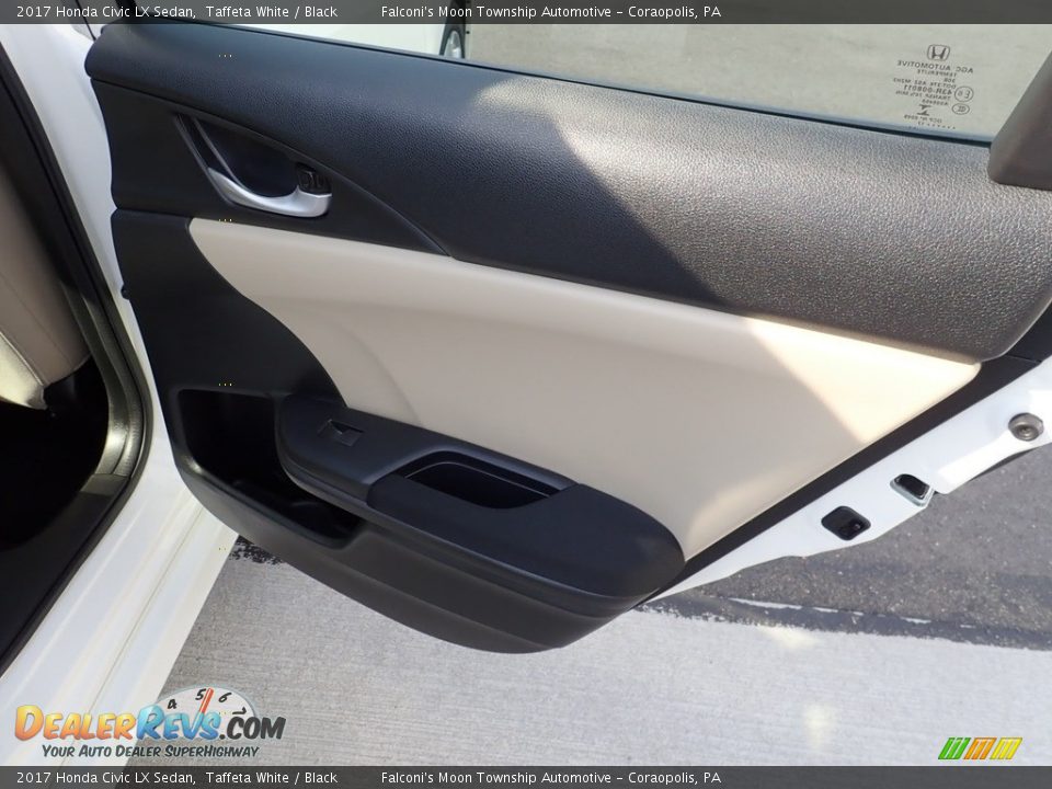 2017 Honda Civic LX Sedan Taffeta White / Black Photo #14