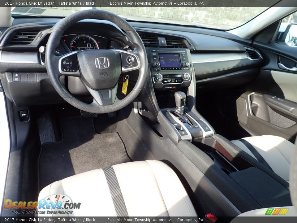 2017 Honda Civic LX Sedan Taffeta White / Black Photo #17