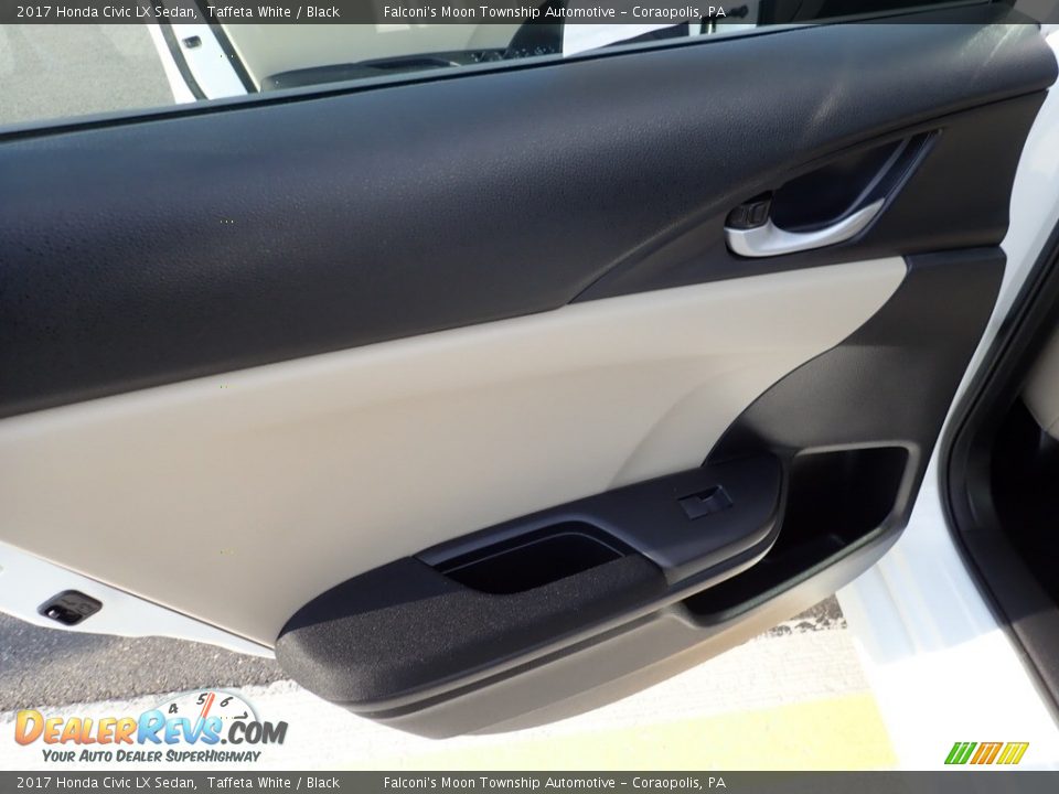 2017 Honda Civic LX Sedan Taffeta White / Black Photo #18
