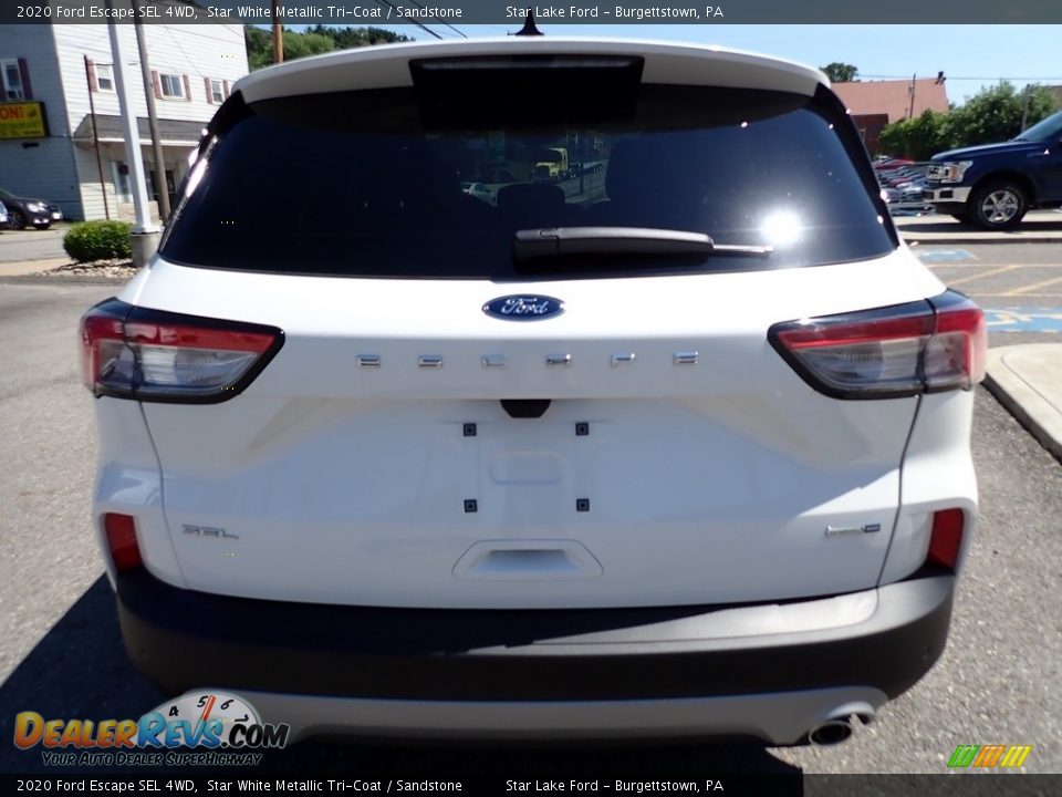 2020 Ford Escape SEL 4WD Star White Metallic Tri-Coat / Sandstone Photo #5
