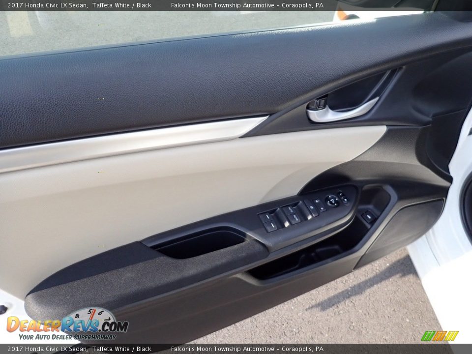 2017 Honda Civic LX Sedan Taffeta White / Black Photo #19