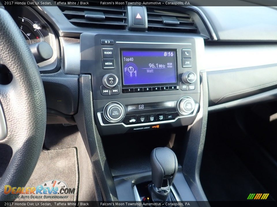 2017 Honda Civic LX Sedan Taffeta White / Black Photo #22