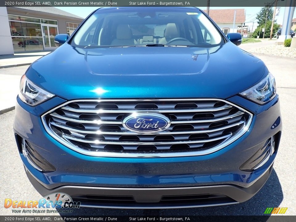 2020 Ford Edge SEL AWD Dark Persian Green Metallic / Dune Photo #9