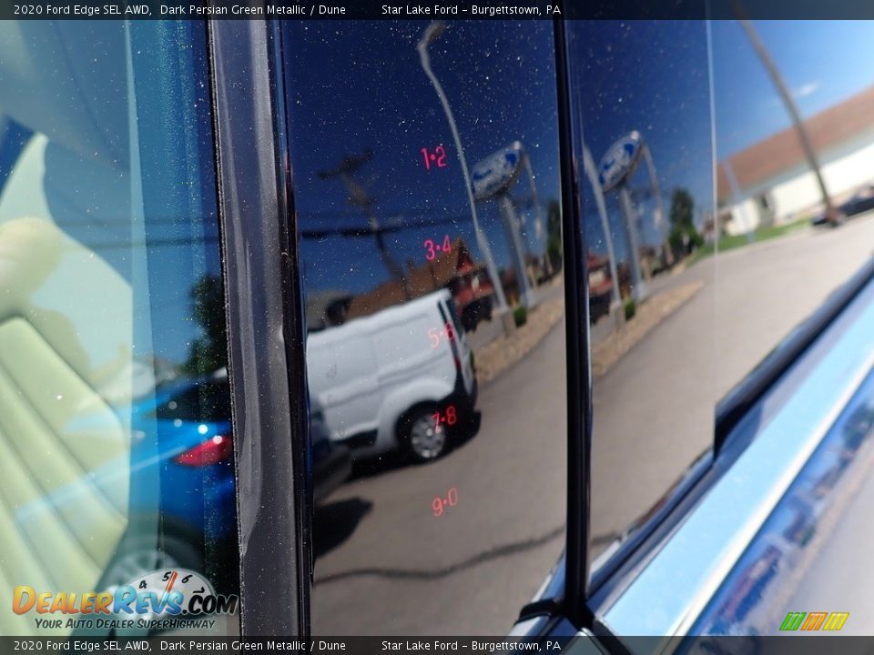 2020 Ford Edge SEL AWD Dark Persian Green Metallic / Dune Photo #10