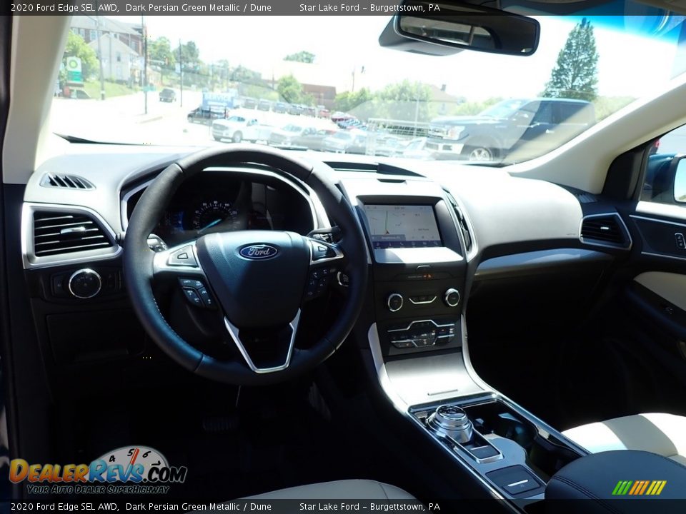 2020 Ford Edge SEL AWD Dark Persian Green Metallic / Dune Photo #13