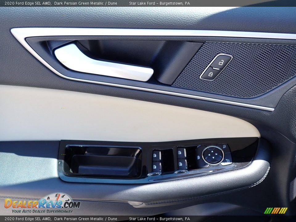 2020 Ford Edge SEL AWD Dark Persian Green Metallic / Dune Photo #14