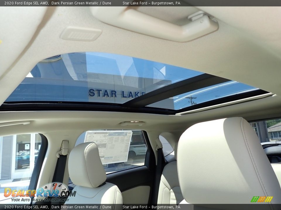 2020 Ford Edge SEL AWD Dark Persian Green Metallic / Dune Photo #17