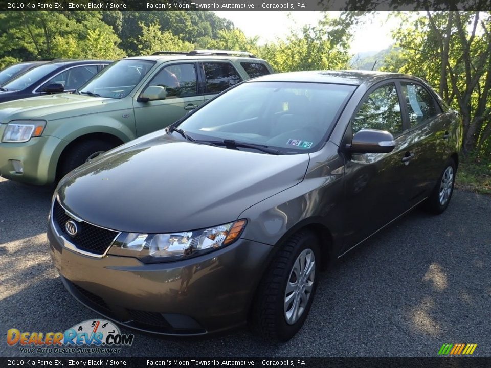 2010 Kia Forte EX Ebony Black / Stone Photo #1