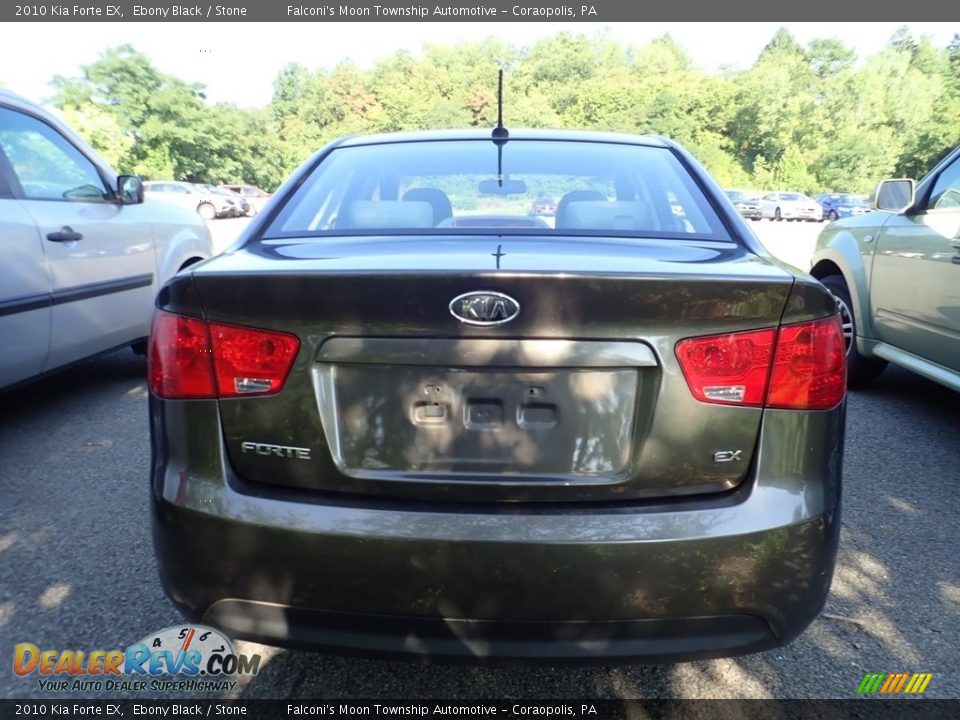 2010 Kia Forte EX Ebony Black / Stone Photo #3