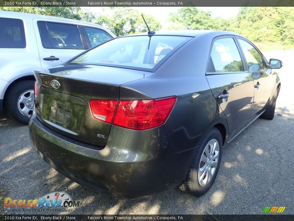 2010 Kia Forte EX Ebony Black / Stone Photo #4