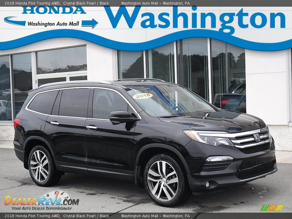 2018 Honda Pilot Touring AWD Crystal Black Pearl / Black Photo #1