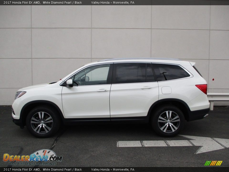 2017 Honda Pilot EX AWD White Diamond Pearl / Black Photo #2