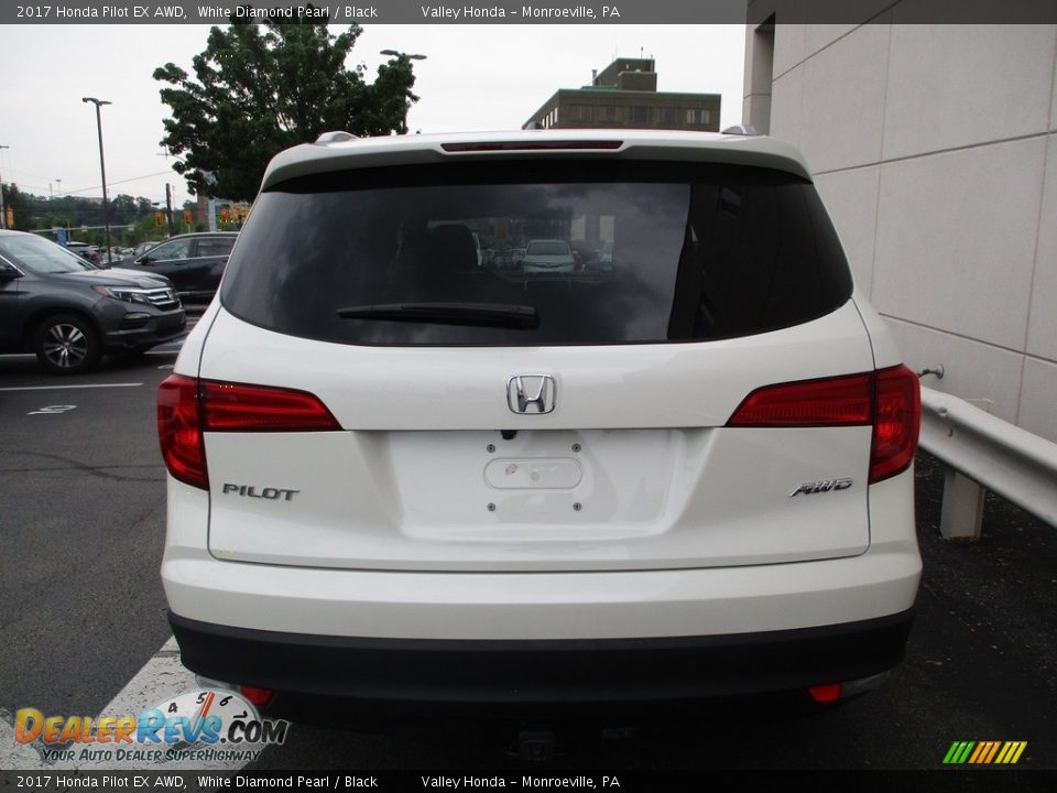2017 Honda Pilot EX AWD White Diamond Pearl / Black Photo #4
