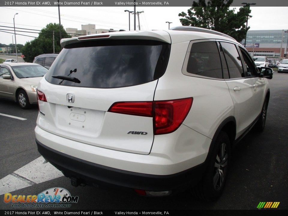 2017 Honda Pilot EX AWD White Diamond Pearl / Black Photo #5