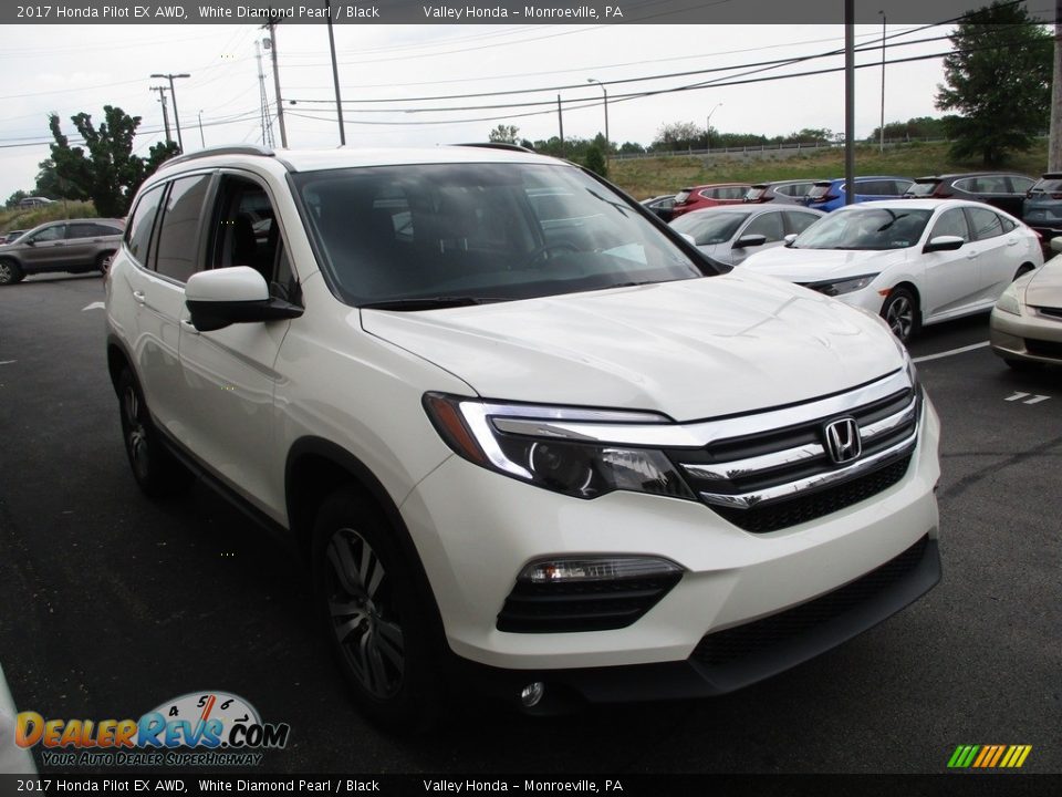 2017 Honda Pilot EX AWD White Diamond Pearl / Black Photo #7
