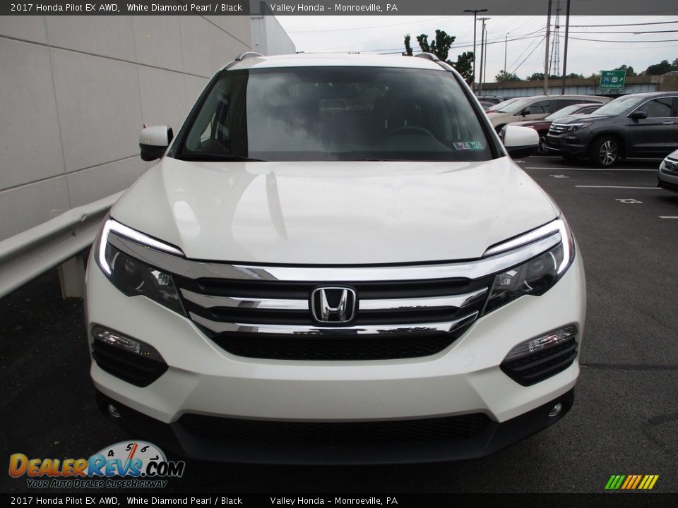 2017 Honda Pilot EX AWD White Diamond Pearl / Black Photo #8