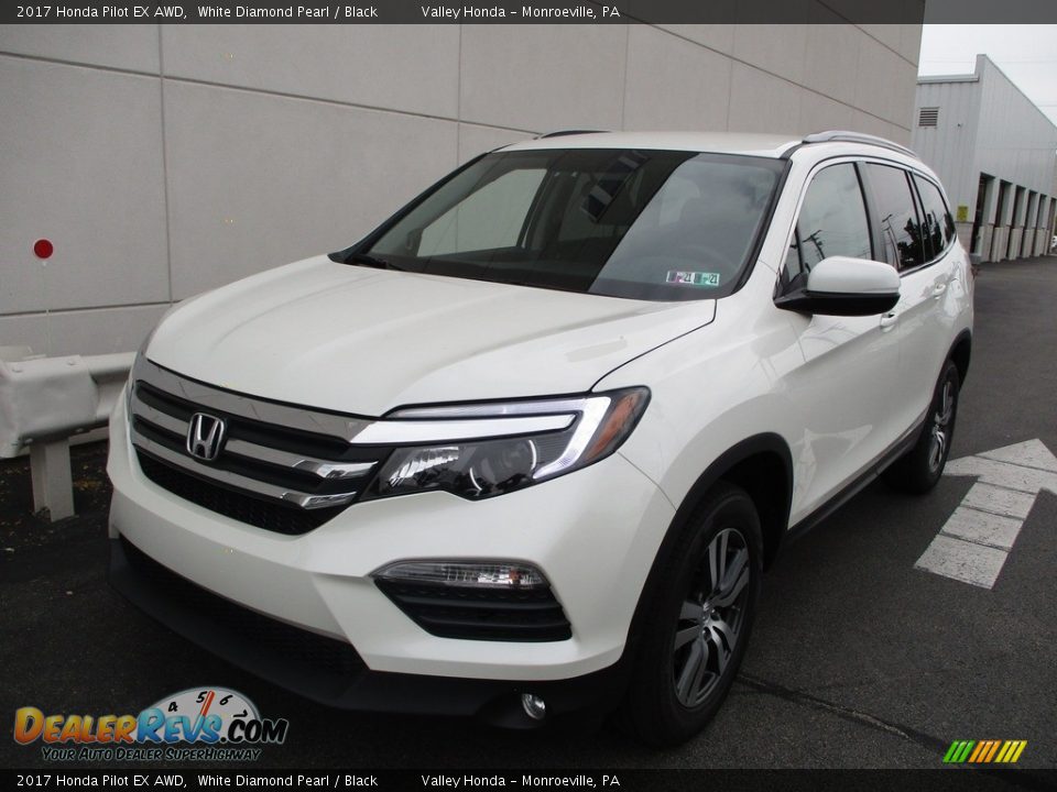 2017 Honda Pilot EX AWD White Diamond Pearl / Black Photo #9