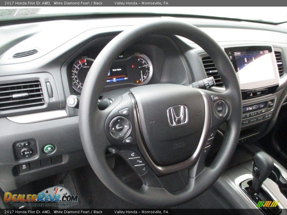 2017 Honda Pilot EX AWD White Diamond Pearl / Black Photo #14