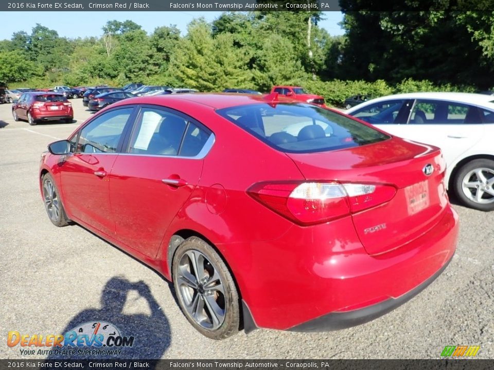 2016 Kia Forte EX Sedan Crimson Red / Black Photo #2