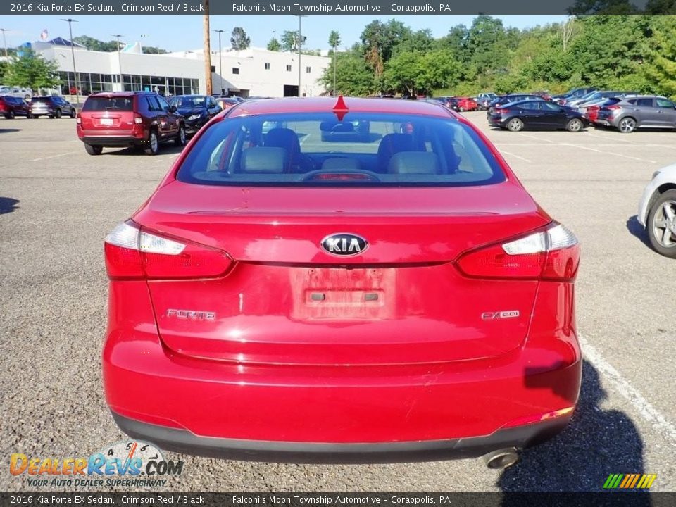 2016 Kia Forte EX Sedan Crimson Red / Black Photo #3