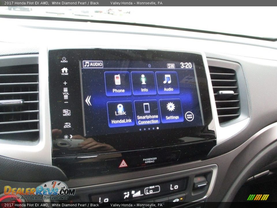 2017 Honda Pilot EX AWD White Diamond Pearl / Black Photo #16