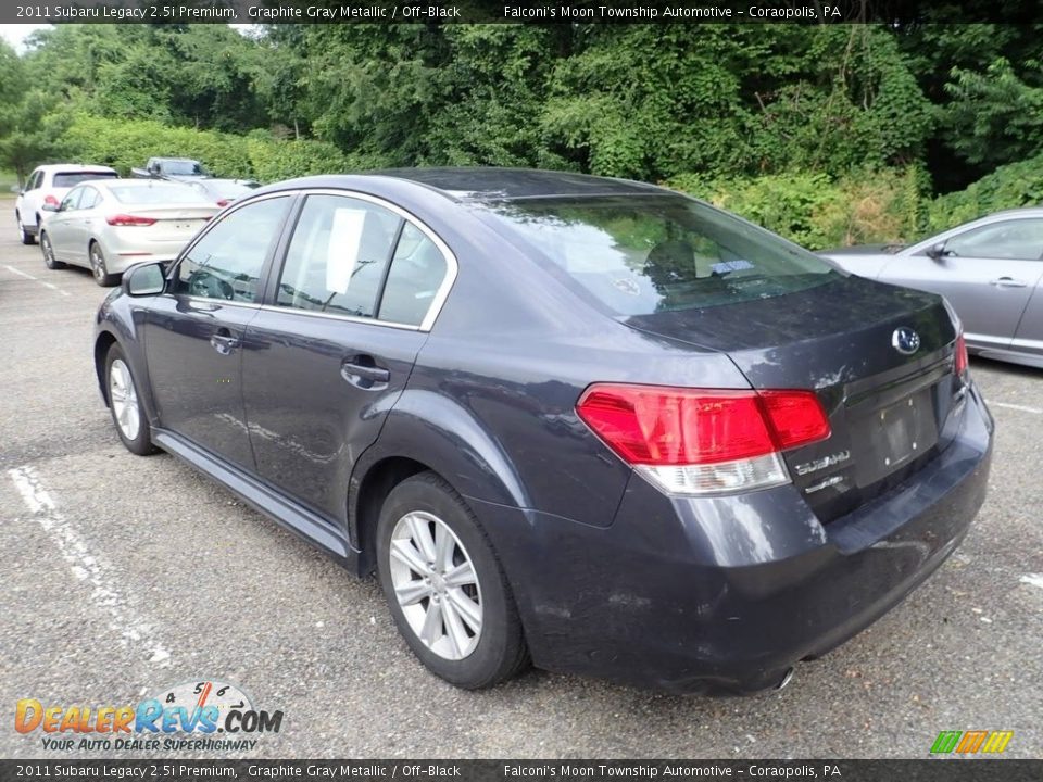 2011 Subaru Legacy 2.5i Premium Graphite Gray Metallic / Off-Black Photo #2