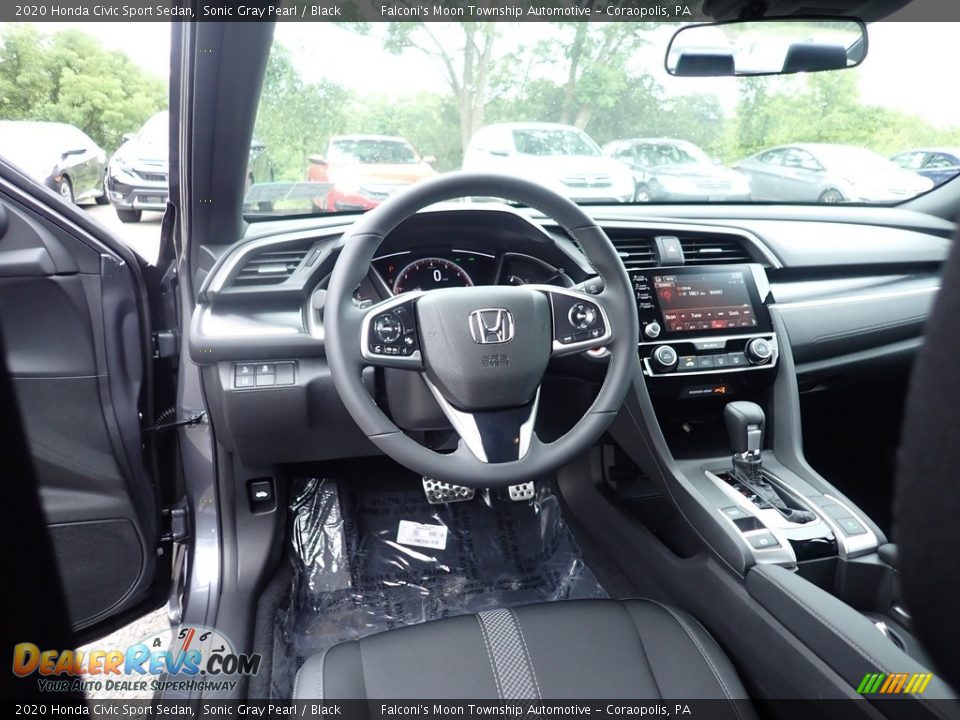 2020 Honda Civic Sport Sedan Sonic Gray Pearl / Black Photo #11