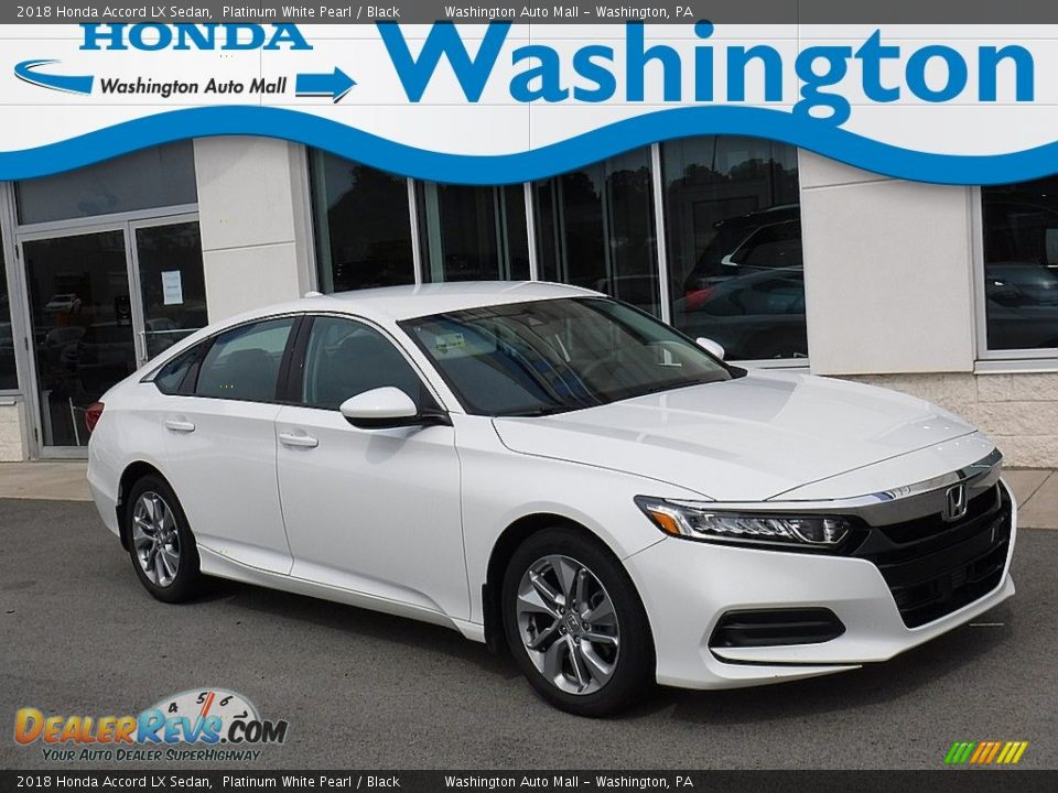 2018 Honda Accord LX Sedan Platinum White Pearl / Black Photo #1