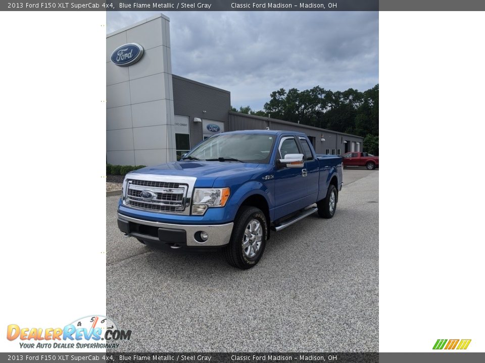 2013 Ford F150 XLT SuperCab 4x4 Blue Flame Metallic / Steel Gray Photo #1