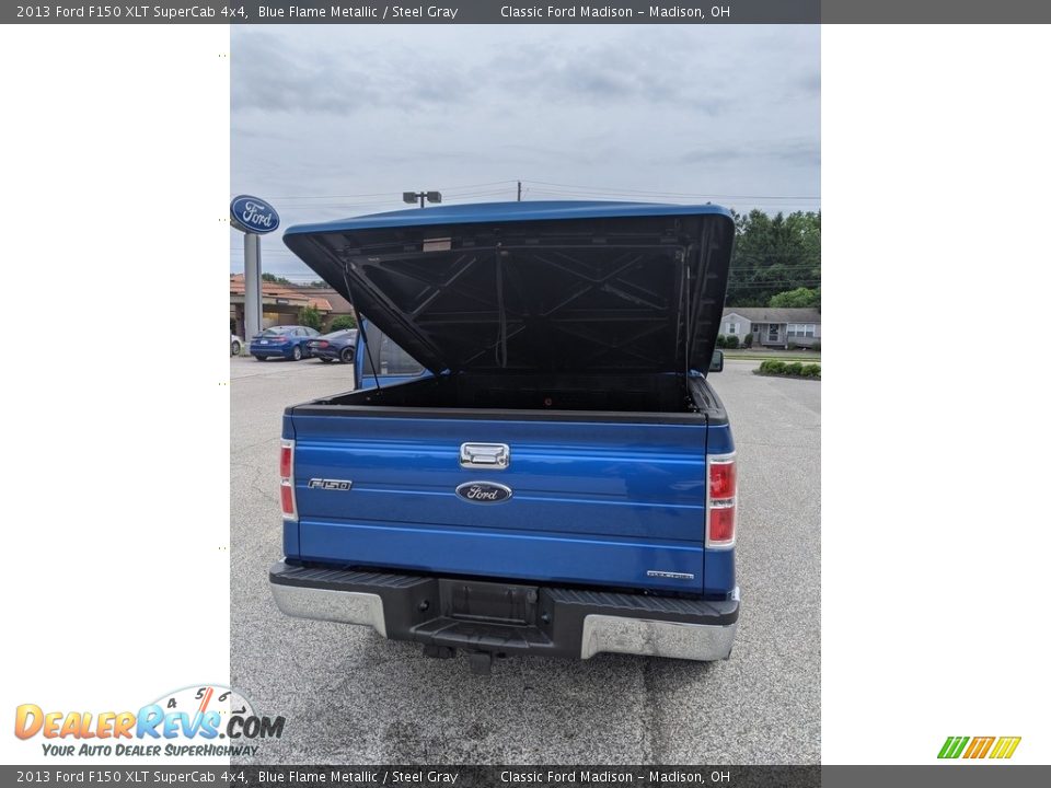 2013 Ford F150 XLT SuperCab 4x4 Blue Flame Metallic / Steel Gray Photo #4