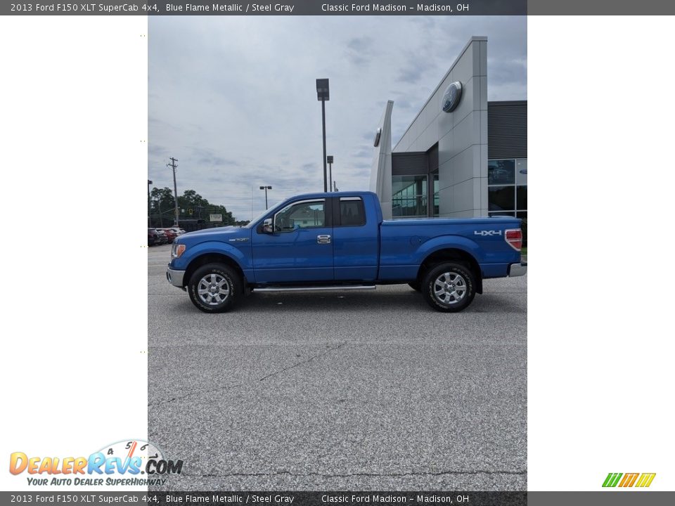 2013 Ford F150 XLT SuperCab 4x4 Blue Flame Metallic / Steel Gray Photo #10