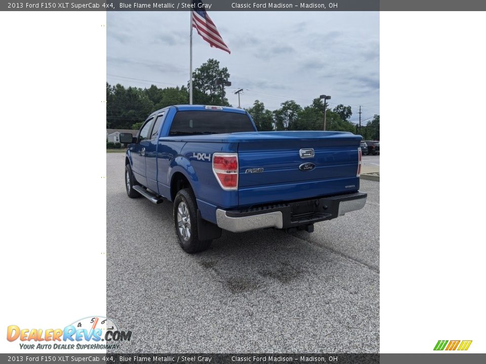 2013 Ford F150 XLT SuperCab 4x4 Blue Flame Metallic / Steel Gray Photo #11