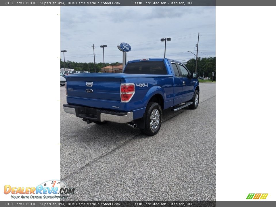 2013 Ford F150 XLT SuperCab 4x4 Blue Flame Metallic / Steel Gray Photo #13