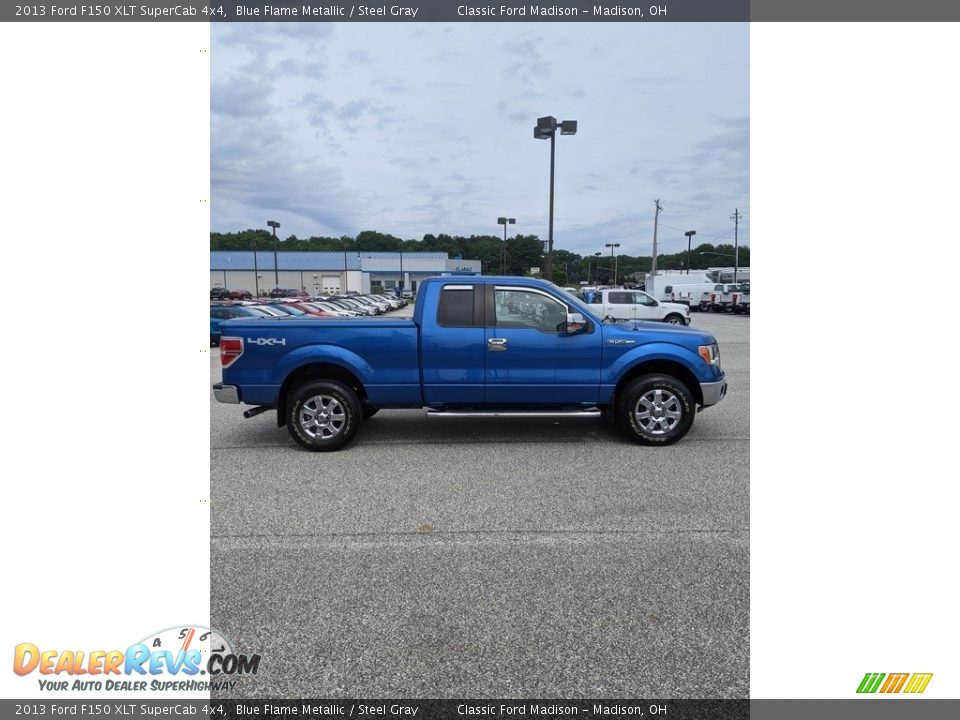 2013 Ford F150 XLT SuperCab 4x4 Blue Flame Metallic / Steel Gray Photo #14