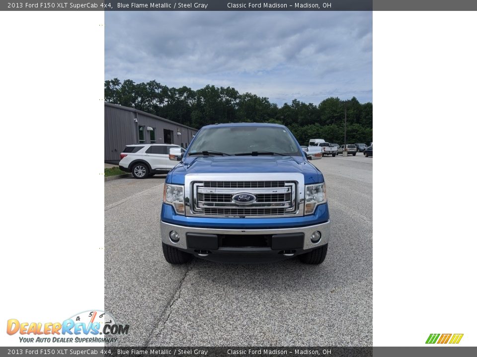 2013 Ford F150 XLT SuperCab 4x4 Blue Flame Metallic / Steel Gray Photo #16