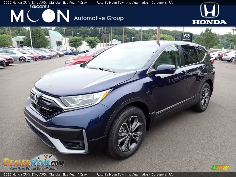 2020 Honda CR-V EX-L AWD Obsidian Blue Pearl / Gray Photo #1