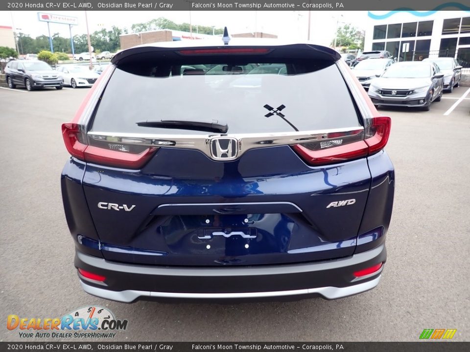 2020 Honda CR-V EX-L AWD Obsidian Blue Pearl / Gray Photo #4