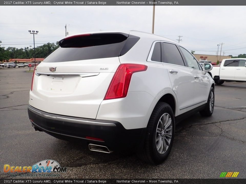 2017 Cadillac XT5 Luxury AWD Crystal White Tricoat / Sahara Beige Photo #8