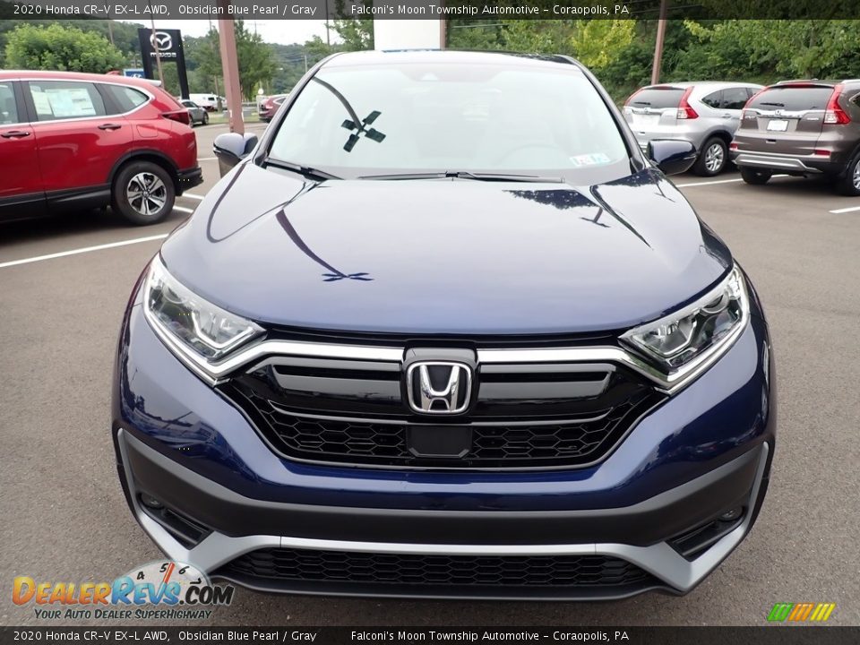 2020 Honda CR-V EX-L AWD Obsidian Blue Pearl / Gray Photo #7