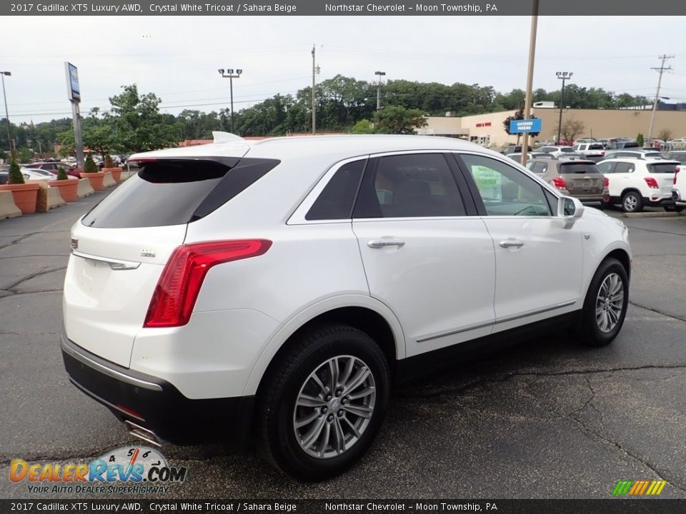 2017 Cadillac XT5 Luxury AWD Crystal White Tricoat / Sahara Beige Photo #9