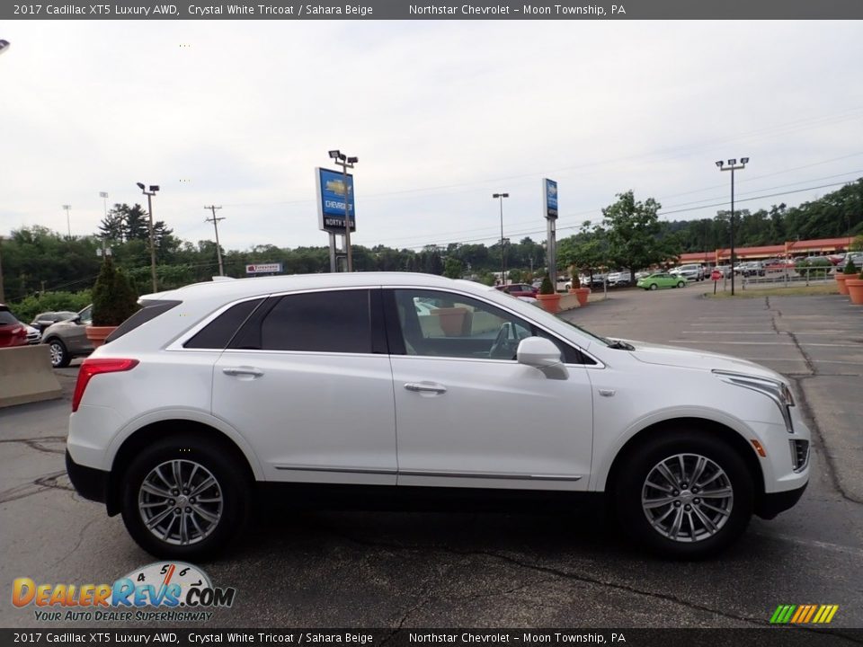 2017 Cadillac XT5 Luxury AWD Crystal White Tricoat / Sahara Beige Photo #10