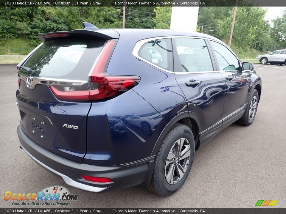 2020 Honda CR-V LX AWD Obsidian Blue Pearl / Gray Photo #6