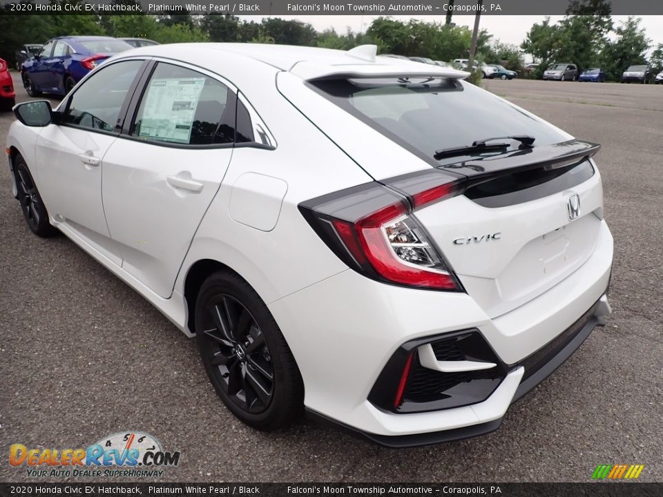 2020 Honda Civic EX Hatchback Platinum White Pearl / Black Photo #2