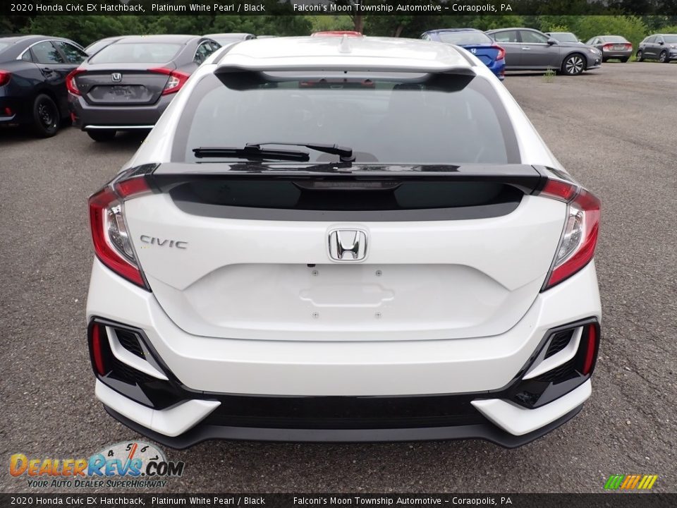 2020 Honda Civic EX Hatchback Platinum White Pearl / Black Photo #3