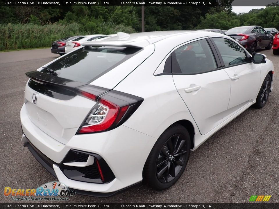 2020 Honda Civic EX Hatchback Platinum White Pearl / Black Photo #4