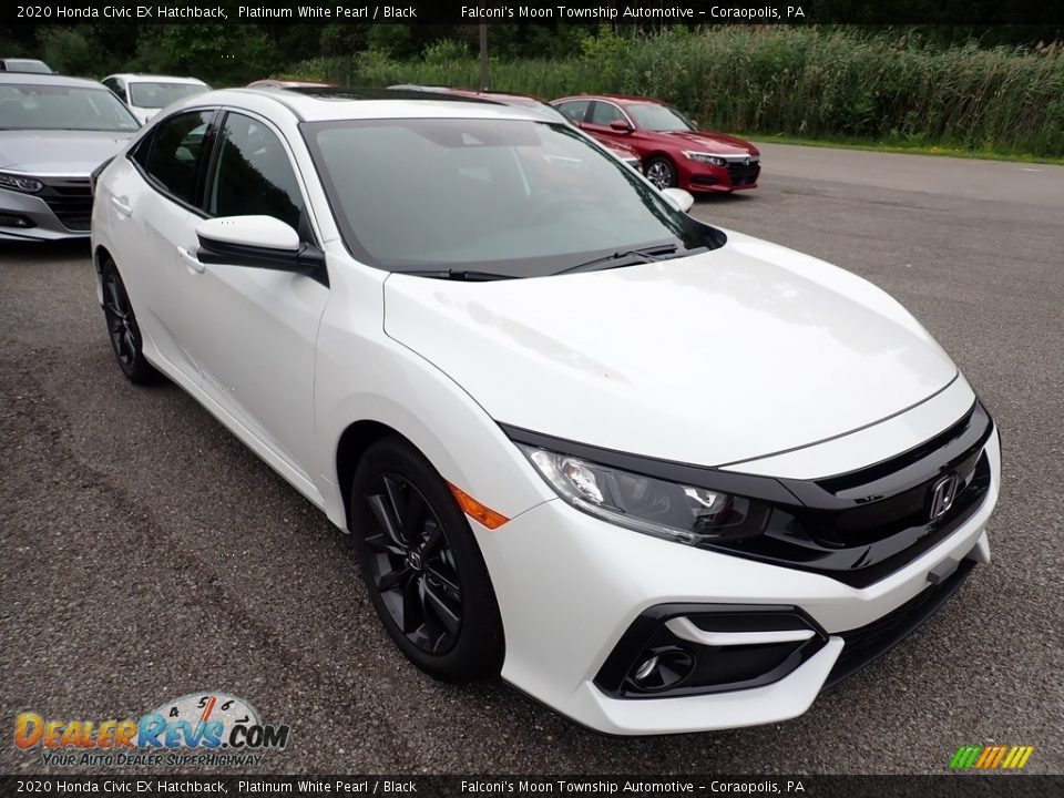 2020 Honda Civic EX Hatchback Platinum White Pearl / Black Photo #5