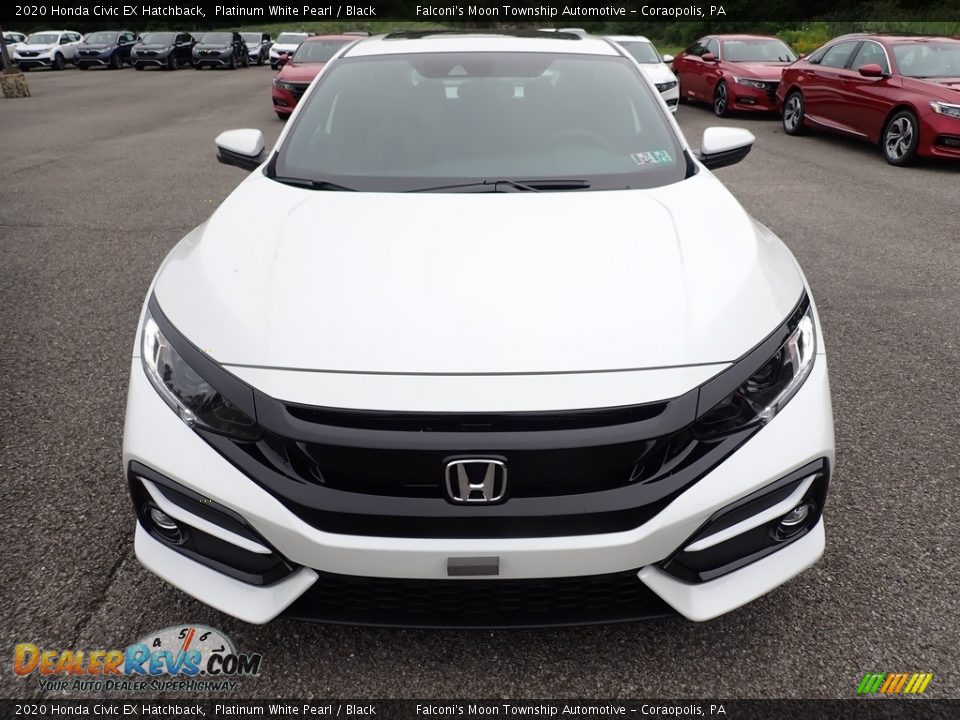 2020 Honda Civic EX Hatchback Platinum White Pearl / Black Photo #6
