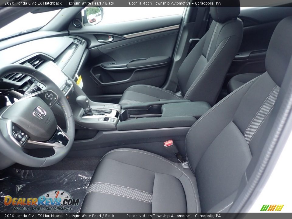2020 Honda Civic EX Hatchback Platinum White Pearl / Black Photo #8