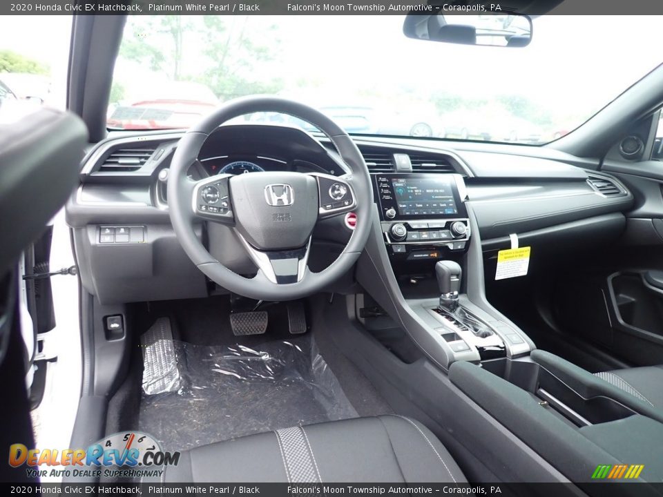 2020 Honda Civic EX Hatchback Platinum White Pearl / Black Photo #10